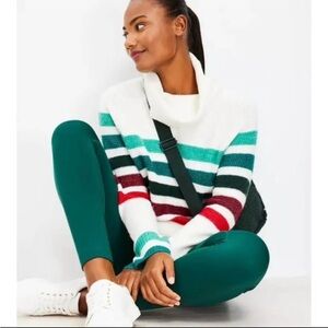 Lou & Grey Cowl Neck Waffle Knit Sweater